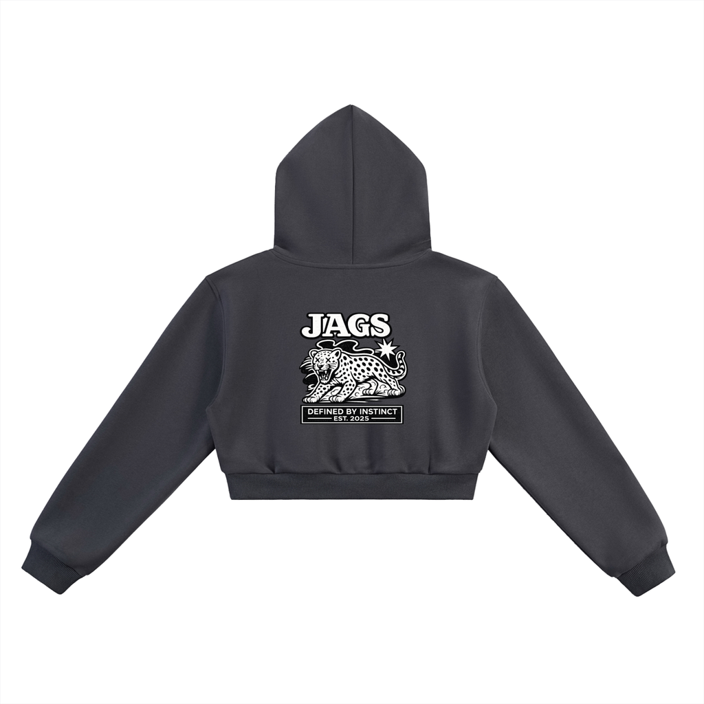 JAGS-declaration cropped hoodie