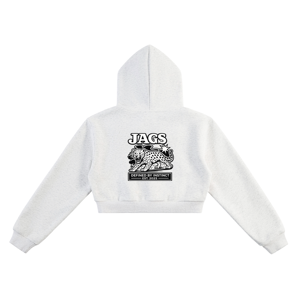 JAGS-declaration cropped hoodie